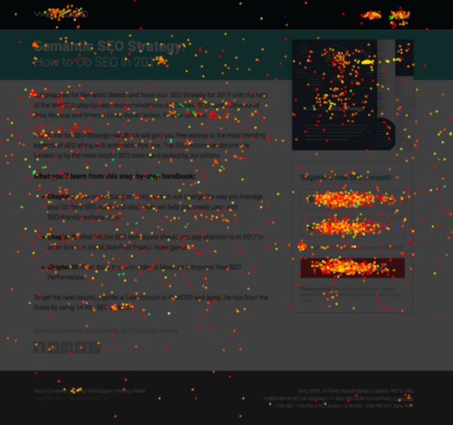 Check user behavior on your site with a heatmap generator.