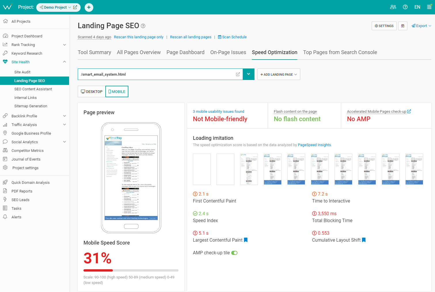 Keep your ecommerce site mobile-friendly with SEO tools.