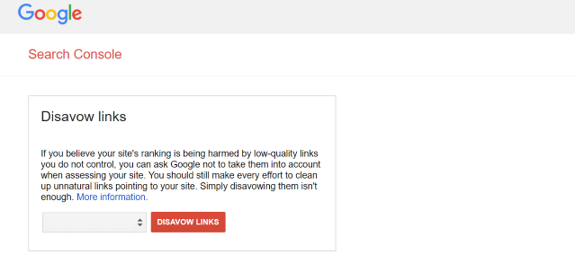 How to disavow links in Google Search Console