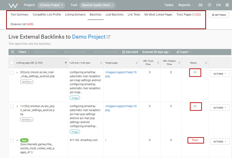 webceo-backlink-quality-check