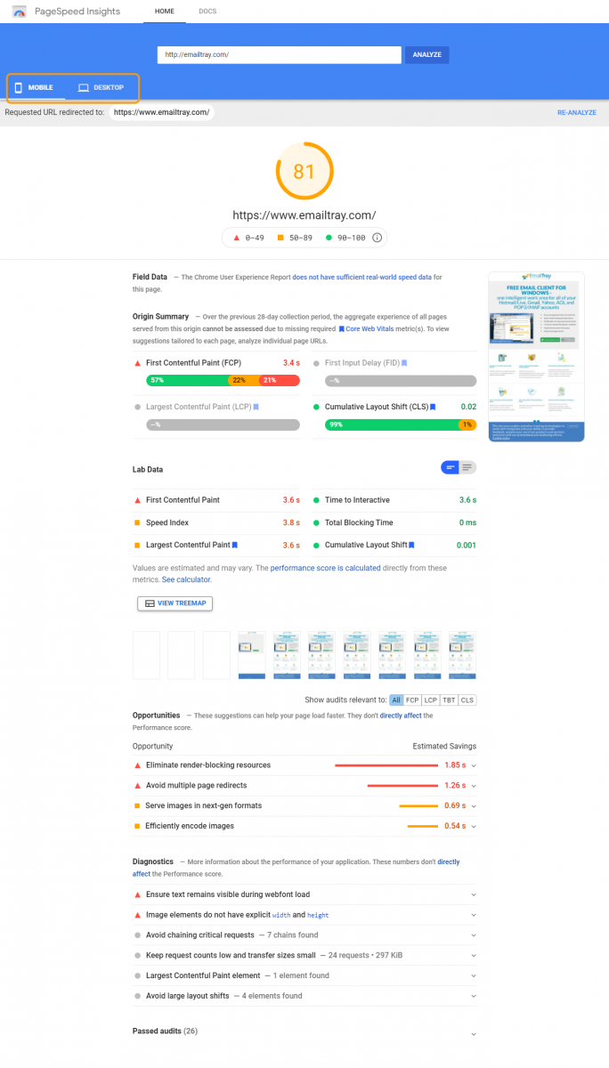 Google-Page-Speed-Insights