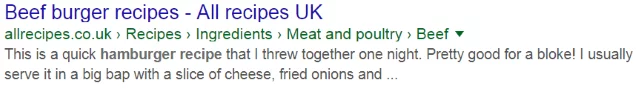 Breadcrumbs make your search result more clickable.