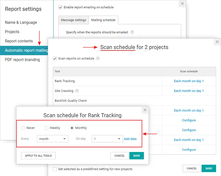 WebCEO screenshot SEO workflow automation