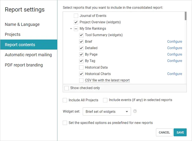 The WebCEO White Label SEO Reports Customization and Configuration