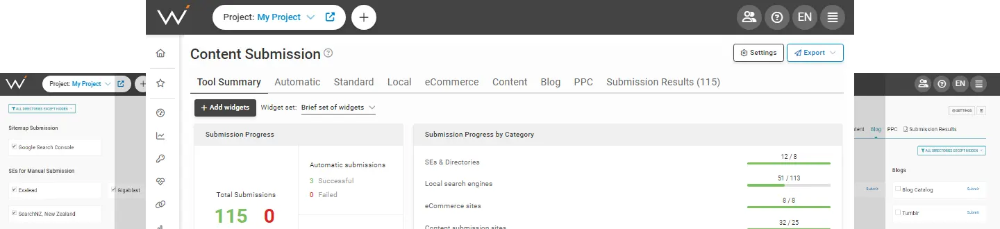 WebCEO Submission Tool