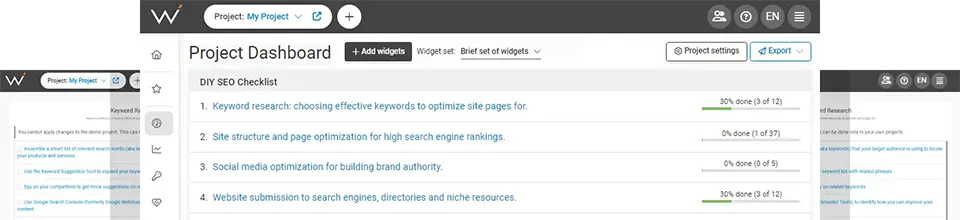 WebCEO SEO Checklists: proven SEO tips and strategies