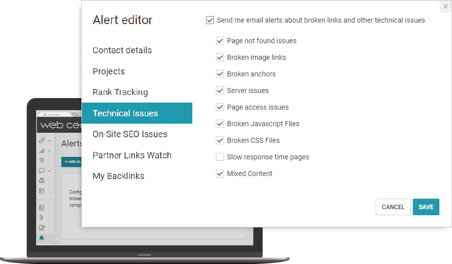 Configure Email Alerts to Be Instantly Notified About Issues with Your Website Performance