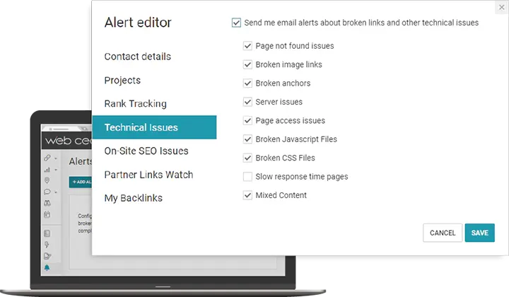 Configure Email Alerts to Be Instantly Notified About Issues with Your Website Performance