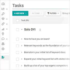 WebCEO screenshot get your DIY SEO roadmap